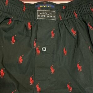 Polo by Ralph Lauren Black and Red Boxers